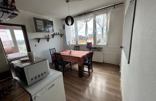 Michle Apartment | 2 bedroom, 10 mins from center, top floor, balcony with view, high-speed Internet, coffee