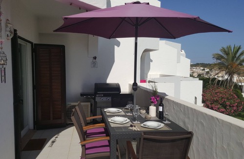 Alpouvar Apartment | 4 ☆ resort in Albufeira . 2 BR 2 Bath ,Large terrace View of pool & gardens
