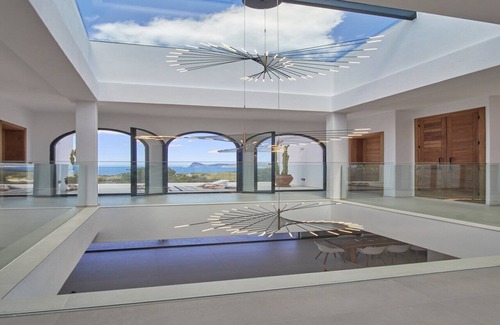 Cala Comte Villa | 5* villa. Superb sea view. Heated swimming pool. Beach 15 mins walk.