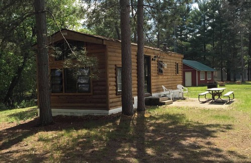 Wisconsin Dells RV Rental | 50 Amp Back in Site at Evergreen Hollow. Lots of Space. Semi-private & Secluded