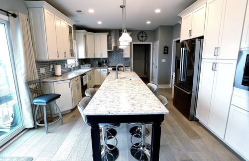 Mantoloking House | 5BR/3BTH waterfront family beach house with hot tub, kayaks, bikes and game room