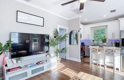 Seminole Heights Apartment | 9 Mins to Downtown Tampa, Full Kitchen, King Bed, Balcony, Smart TV's