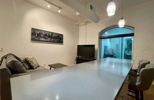 Old Market Apartment | A historic 700 square foot Atrium loft in the heart of the Old Market