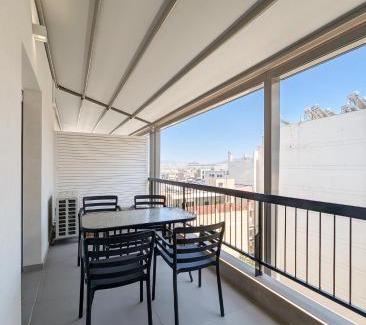 Piraeus Apartment | Acropolis view 3BD penthouse next to tram and port
