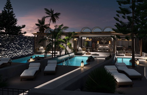 Agios Georgios House | Aisio Suite | walk out Sea View patio with Private Heated Pool