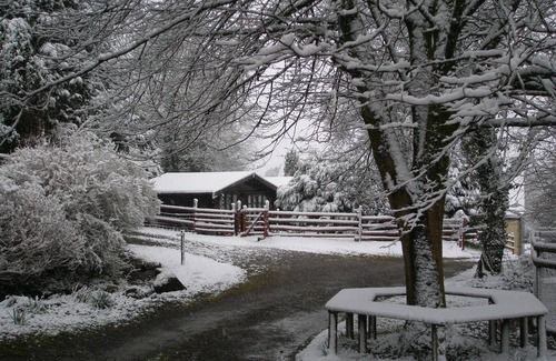 Pontyclun Cabin | ALPINE LODGE, LLWYNAU FARM, LLANTRISANT - 12 MILES FROM CARDIFF. CRF72 8LP. RCT.