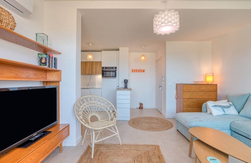 Marseillan Apartment | Apartment 'Grains De Sable' with Sea View, Private Terrace and Air Conditioning