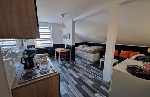 Burg Stargard Apartment | Apartment Hofblick on the top floor - Onkmangani Appartmenthaus Oelschläger