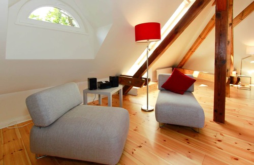 Werder Apartment | Apartment Schönefeld - attic, Studio panoramic view