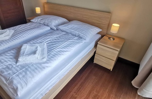 Karlovy Vary Apartment | Apartment with a pool, sauna, and free parking