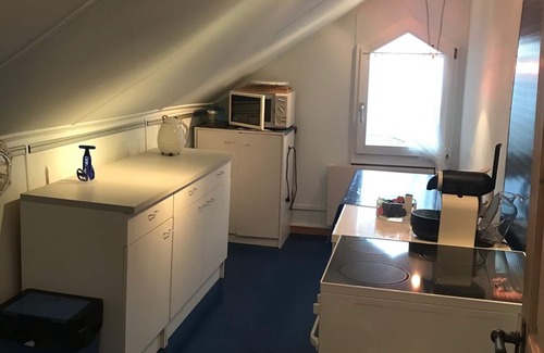 Leissigen Apartment | Attic flat with a view of Lake Thun and the mountains.