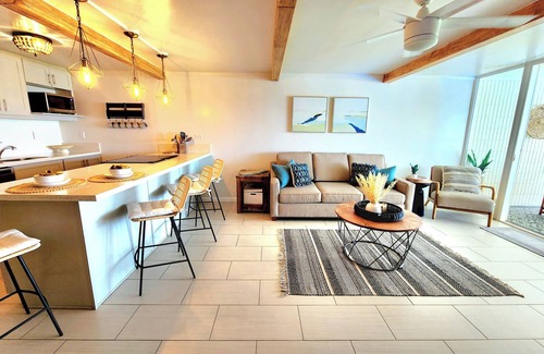 Punaluu Condo | Beach Front Condo w/Beautiful Sunrises on Private Sandy Beach + Turtles + Perfect Snorkel Spot