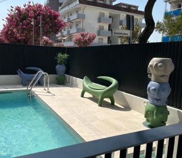 Jesolo Apartment | Beach Palace with small swimming pool, private beach, parking