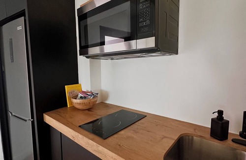 Hatillo Apartment | Beachfront spacious studio stunning sunset + pool with King Bed