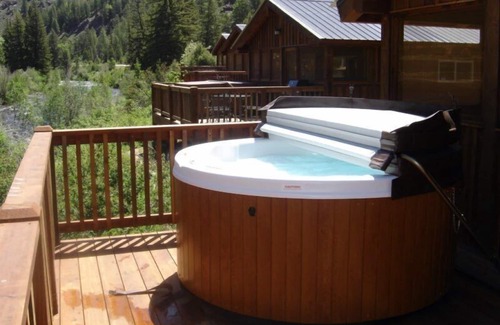 Almont Cabin | Beautiful 2 Bedroom Cabin on Taylor River with Private Hot Tub