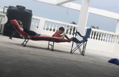 Aneho House | Beautiful 2 story beach house with an ocean view on the rooftop.