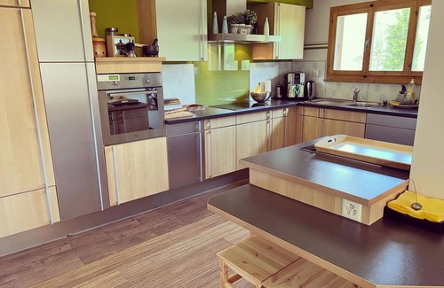 Ruedisbach Apartment | Beautiful apartment for 8 people with hot tub, WIFI, TV, balcony and pets allowed