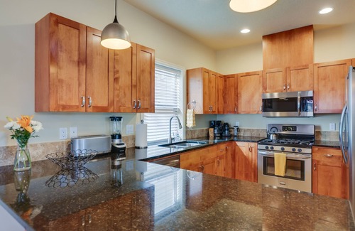 Old Farm District House | Bend Getaway w/Private Hot Tub, Patio & Grill!