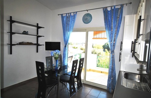 Orosei Apartment | Big terrace with BBQ and sight on Pool and exotic garden