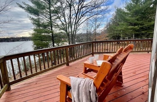 Town of Macomb Cabin | Blissful Lake Cabin 8 acres 2 fireplaces firepit hot tub