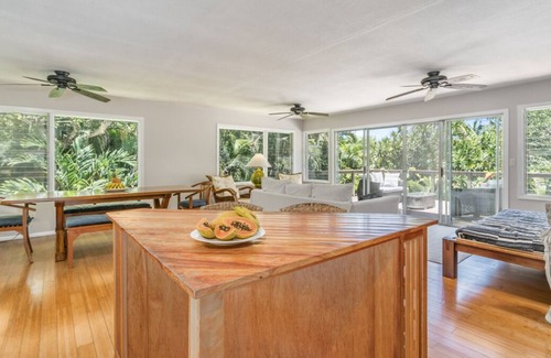 Kehena Beach Estates House | Blue Kehena: WALK to Kehena Black Sand Beach from our Lush Jungle Home