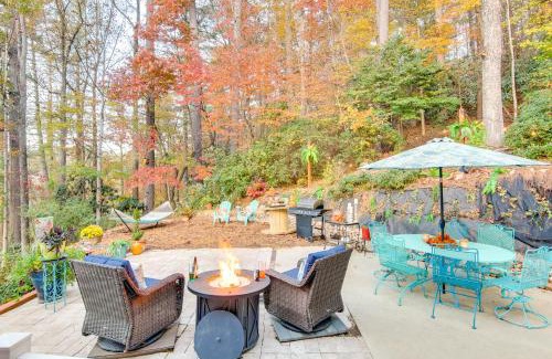 Hendersonville House | Blue Ridge Mtn Retreat Porches and Creek Access