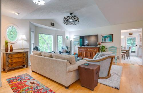 Hendersonville House | Blue Ridge Mtn Retreat Porches and Creek Access