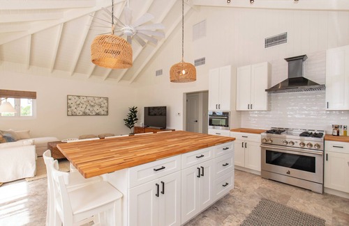 South Palmetto Point House | Brand New Estate with Pool & Private Backyard Beach on Calm Caribbean