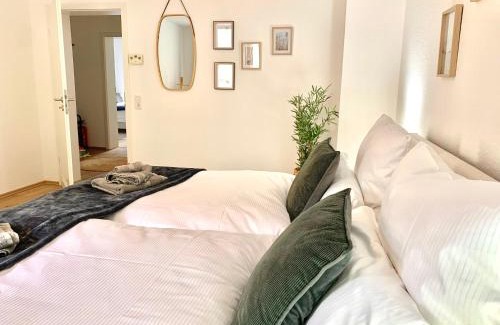 Hamme Zentrum Apartment | Bright & central for 4 incl workspace