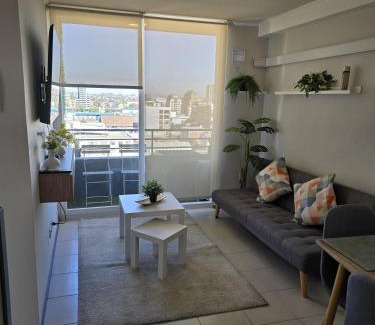 Rancagua Apartment | Céntrico 2 habitaciones camas matrimoniales -1 baño parking privado calefacción AC