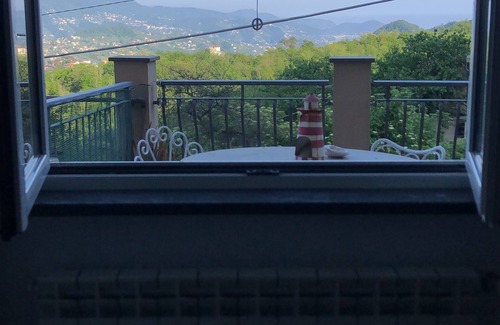 San Colombano Certenoli Apartment | Ca du Neu. Unique apartment with two large terraces, panoramic view.