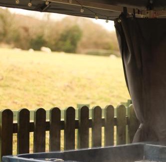 Hendrerwydd House | Caer Fedwen Barns Heulog Cottage King Bed Self Catering with Private Hot Tub