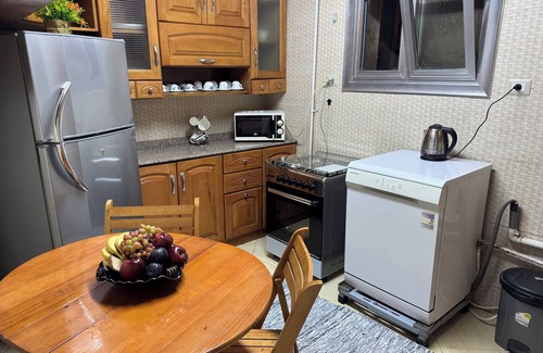 Zamalek Apartment | Cairo panoramic Nile window has a 3-bedroom, wide reception high speed WiFi, AC.