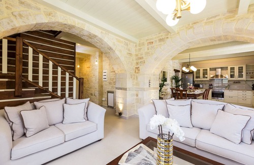 Roumeli Villa | Caramel Villa, with 40m² Pool & Spa Whirlpool
