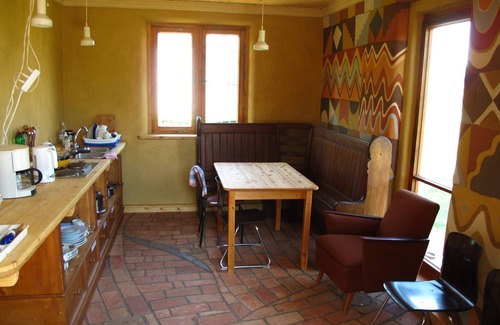 Buchberg Cabin | Caravan 2, left side - Caravan in the Wangelin garden with summer kitchen -