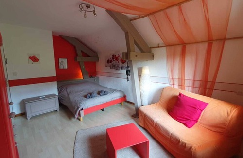 Choisy Bed & Breakfast | Chambre Coquelicot, 1 à 3, Voir 4 Personnes