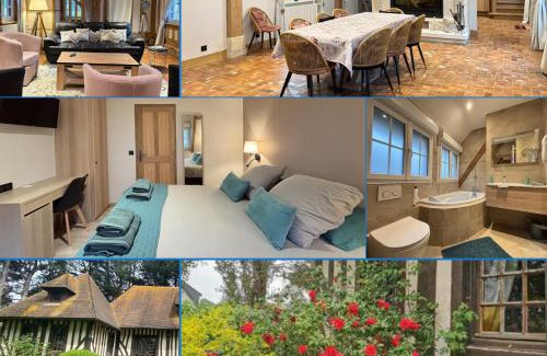 Port-en-Bessin-Huppain House | Chant des mouettes Maison rénovée spacieuse tout confort grand jardin belle terrasse aménagée parking 8 personnes 4 sdb 5 wc à 10 mn à pied de la mer Port en Bessin tous commerces restaurants proche Omaha Beach
