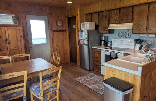 South Haven Cabin | Charming Knotty Pine Cabin w/Incredible Lake Views!