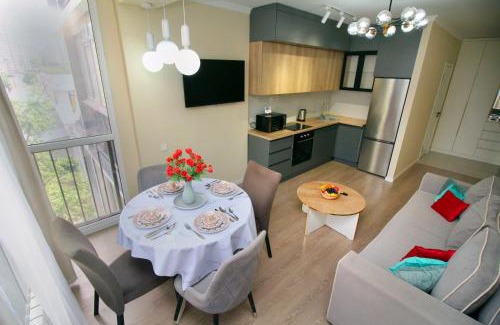 Almaty Apartment | City Plus 5 этаж витражные окно