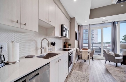 Kitchener Condo | City Views & Private Balcony | Gym, Pool & More!