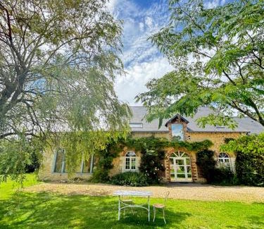 Pontigne Villa | Closerie 3 étoiles La Poire à Loup, Domaine avec Piscine