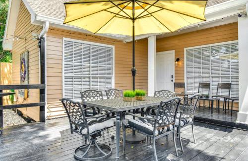 Highlands - Perkins House | Colorful Baton Rouge Home Deck, Grill and Fire Pit