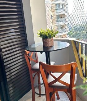 Gonzaga Hotel | Cosmopolitan PRAIA Flat com Estacionamento Incluso - Gonzaga - Ap 76