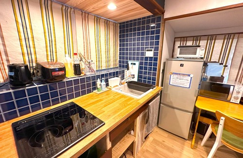 Fujiyoshida Apartment | Cozy 2-TATAMI room Japanese style house with AC, WiFi in serene Fujiyoshida city