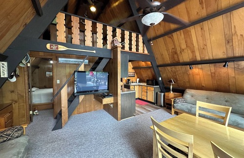 Hayward Cabin | Cozy A-Frame cabin in Hayward on Chippewa Flowage, sleeps 6, RV electrical