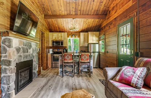 Champion Cabin | Cozy Log Cabin with Hot Tub