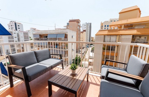 Grao de Gandia Apartment | Cozy with mediterranean style, a few meters from the beach. A/C and free wifi. Terrace with sea views