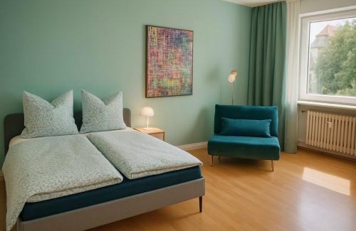 Offenbach am Main Apartment | Design Apartment mit Parkplatz - 15 min Flughafen