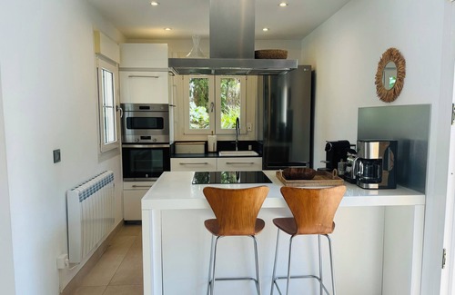 Badia Gran Villa | Design Villa Bahia Azul, roof terrace with panoramic sea view, nice garden, pool