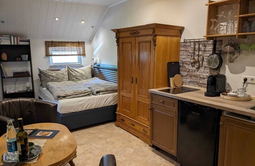 Edenkoben Apartment | Doppelzimmer Weinrebe mit Kochnische an der Südliche Weinstraße